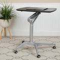 Black Mobile Ergonomic Desk with Adjustable Height A650600