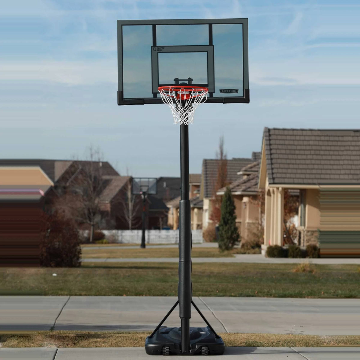 Adjustable Portable Basketball Hoop 52-inch Polycarbonate V912