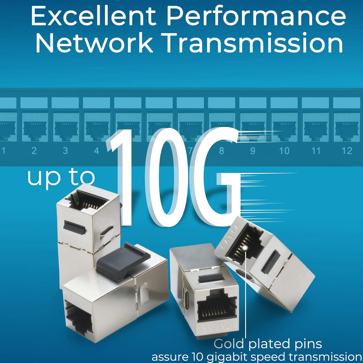 12 Port Cat6A Shielded Patch Panel X980