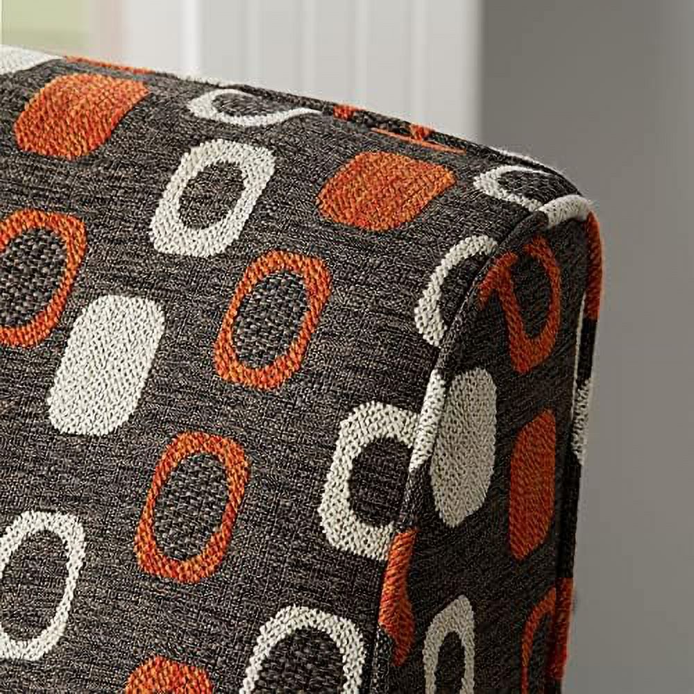 Grey Pattern Linen Fabric Accent Chair Z70879