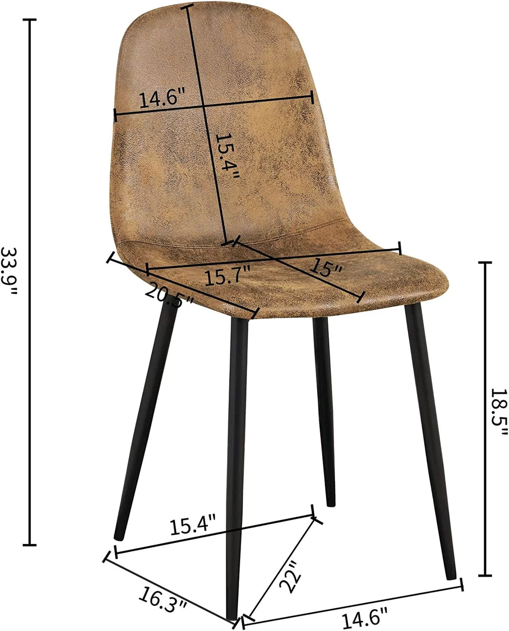 Suede Upholstered Dining Chair Set Of 4 X10181