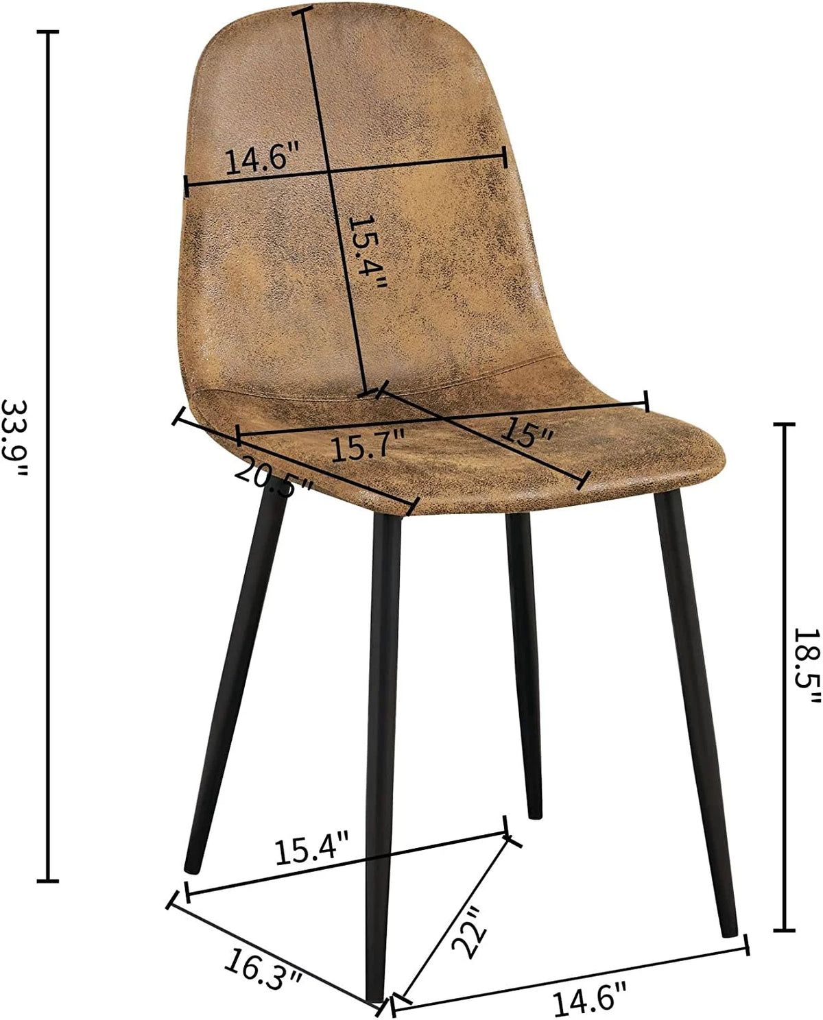 Suede Upholstered Dining Chair Set Of 4 X10181