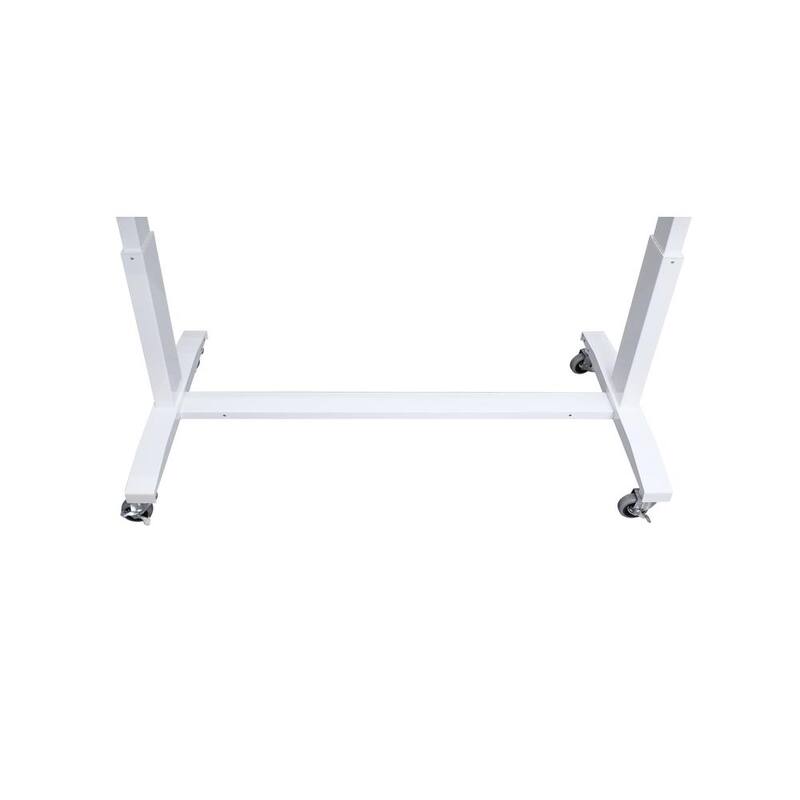 White Adjustable Height Worktable with 2 Drawers J6548
