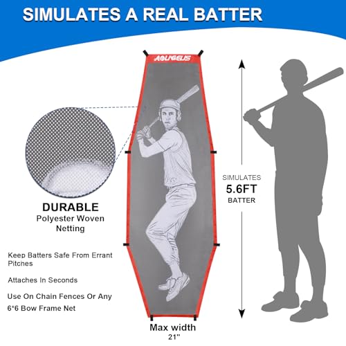 6'X6' Baseball Softball Practice Net with Strike Zone Target P54299