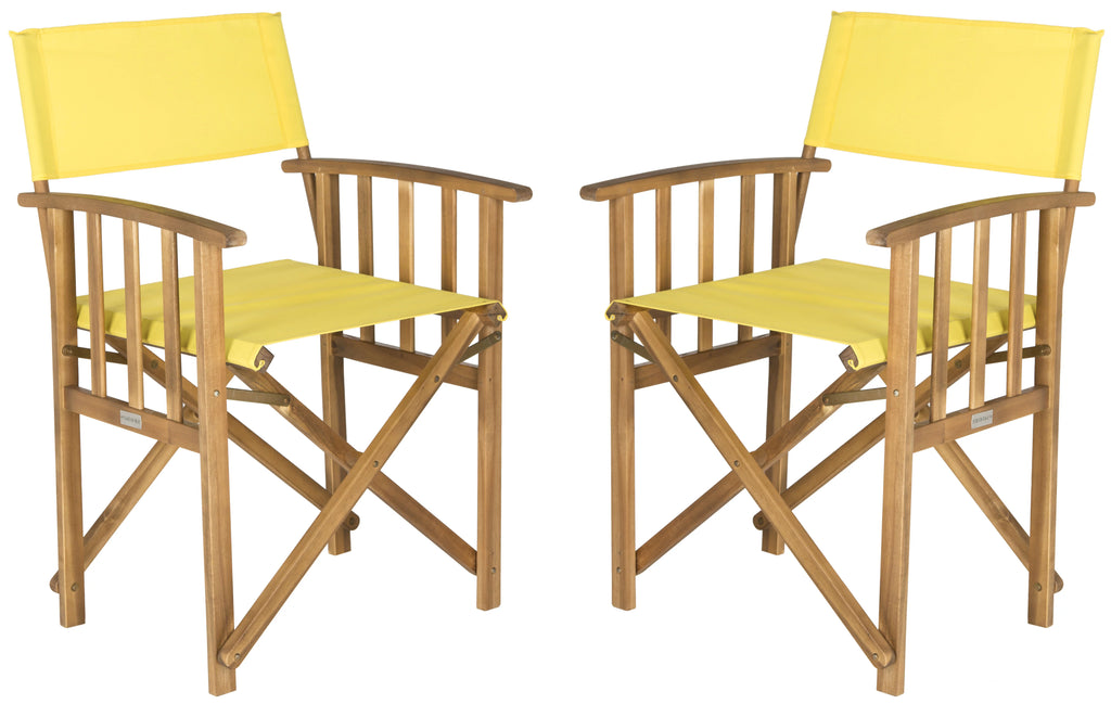 Set of 2 Natural Yellow Outdoor Chair I148798