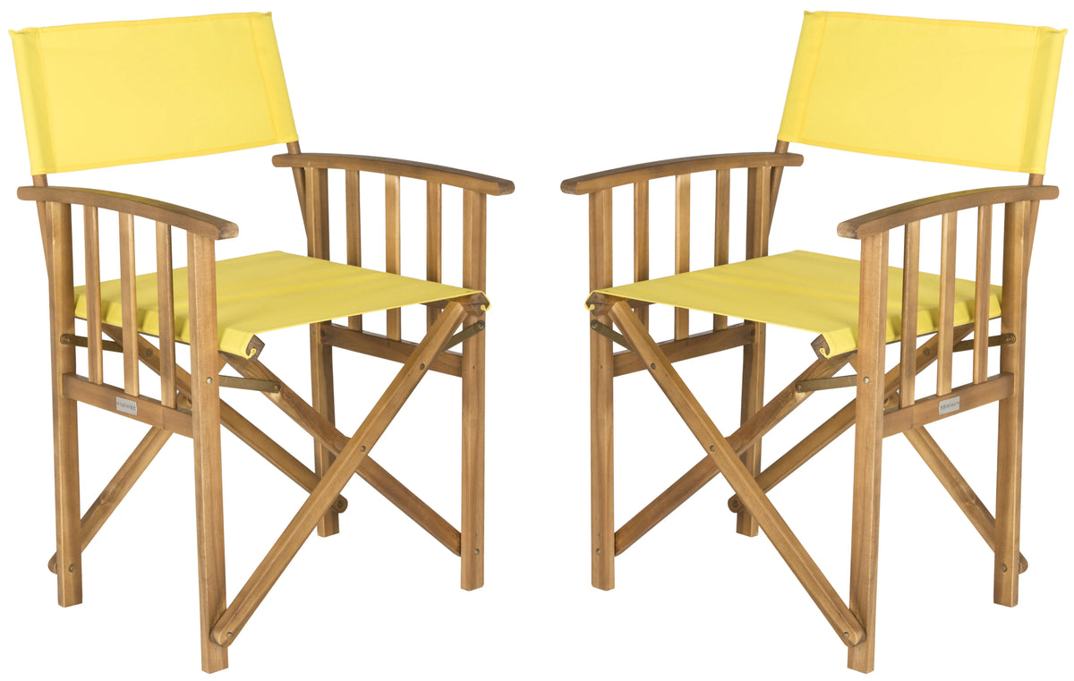 Set of 2 Natural Yellow Outdoor Chair I148798