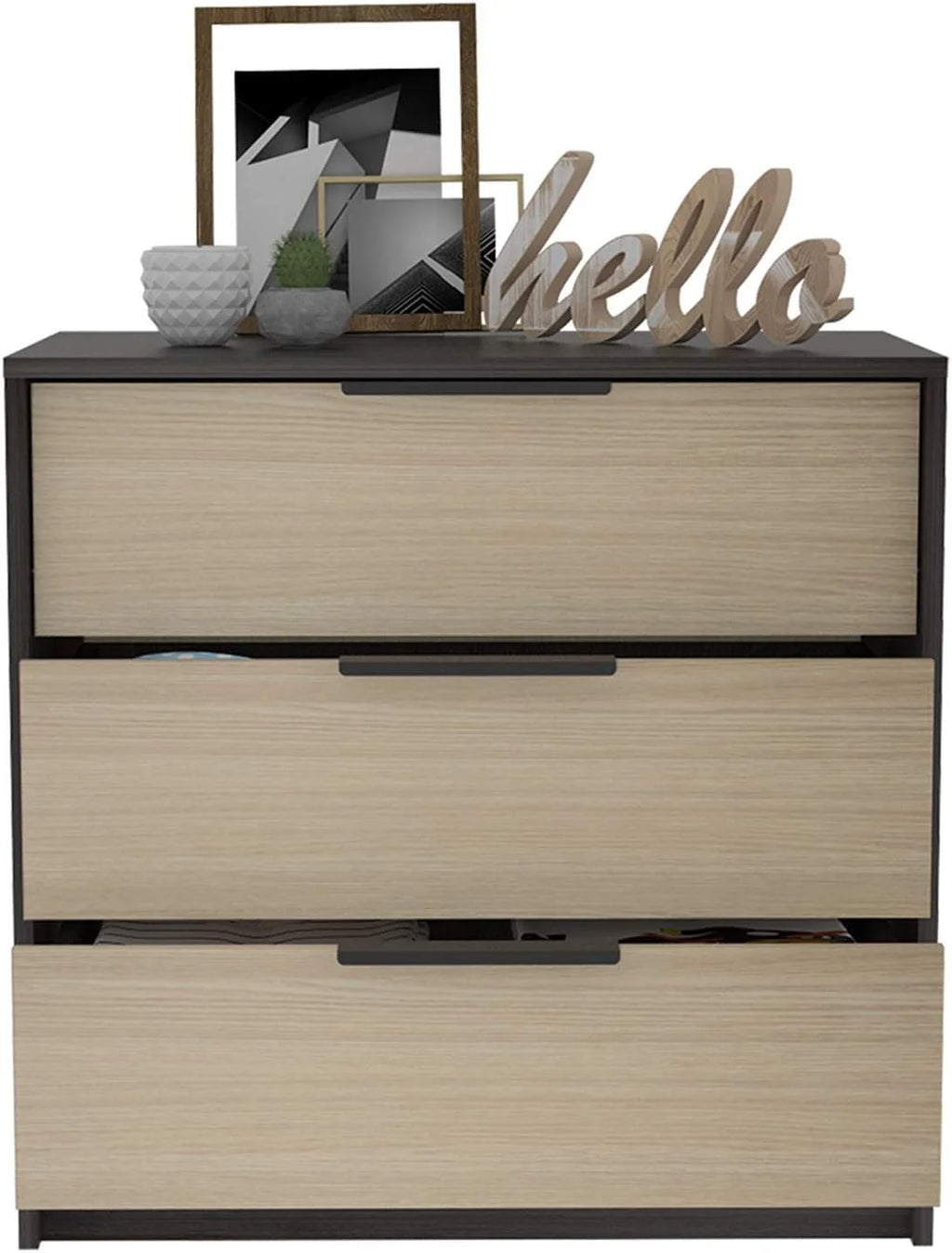 3 Door Dresser with 3 Wide Drawers P9419