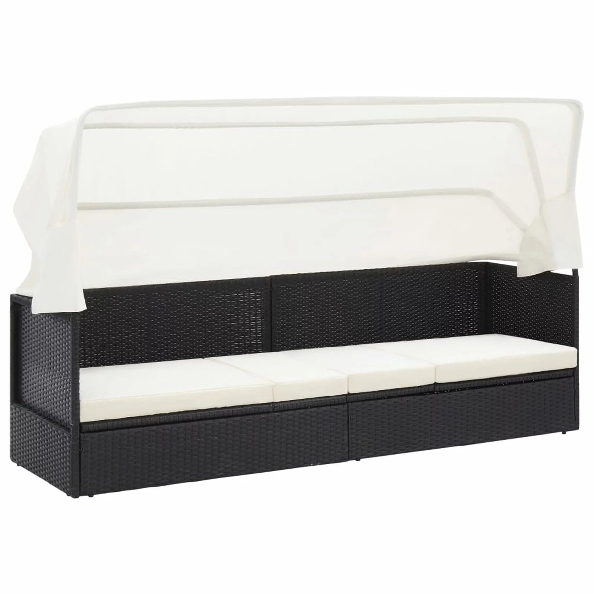 Adjustable Sun Lounger with Canopy and Cushion T150050