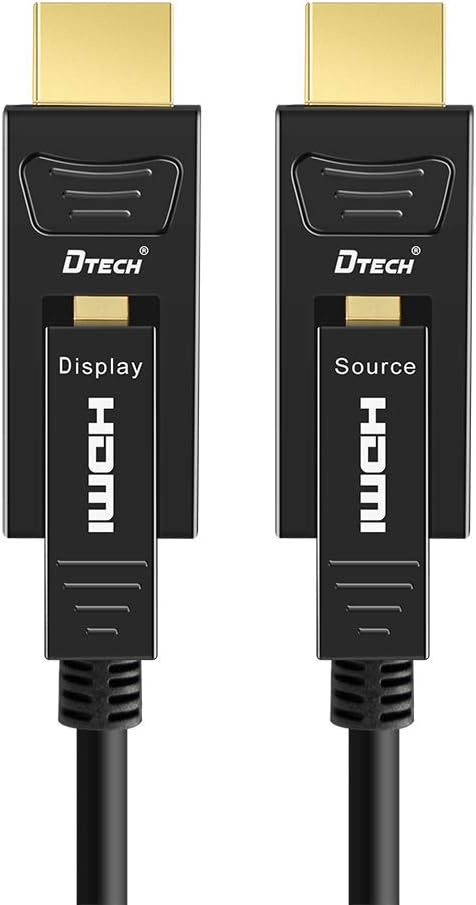 50-Meter Fiber Optic HDMI Cable 4K 60Hz 18Gbps Black J554