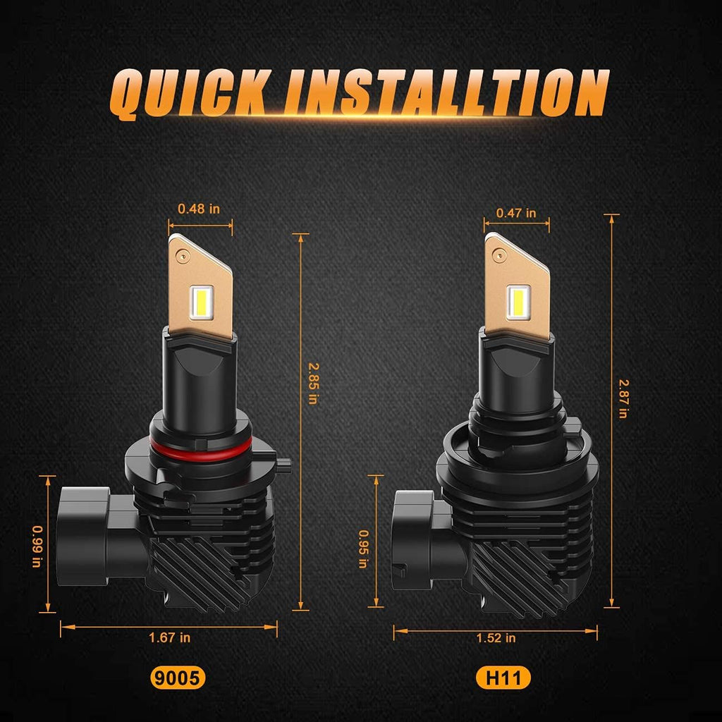 6500K Cool White LED Bulbs Combo, Pack of 4 Pack of 2 U5955