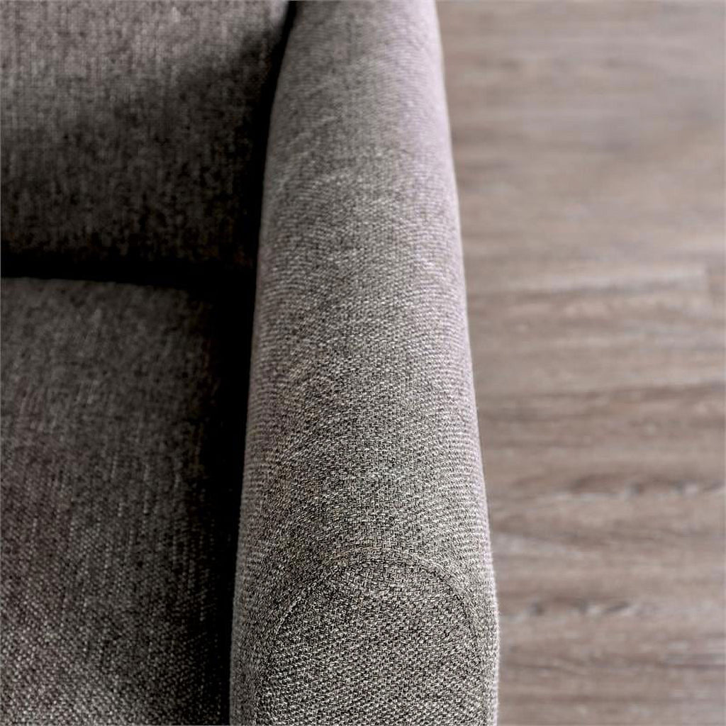 Brown Fabric Upholstered Loveseat P79648