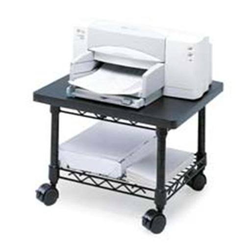 Under Desk Printer Fax Stand with 4 Casters Black J88619