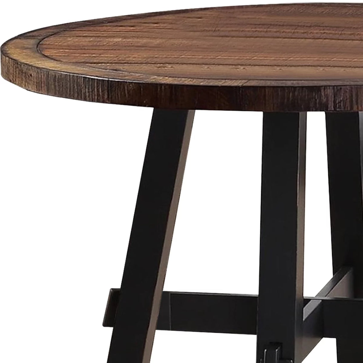 Round Wooden Dining Table Brown A4274