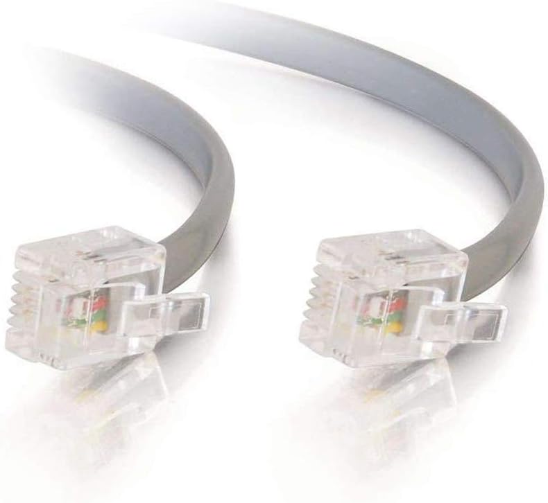 75 Pack Silver RJ11 Telephone Cable S42037