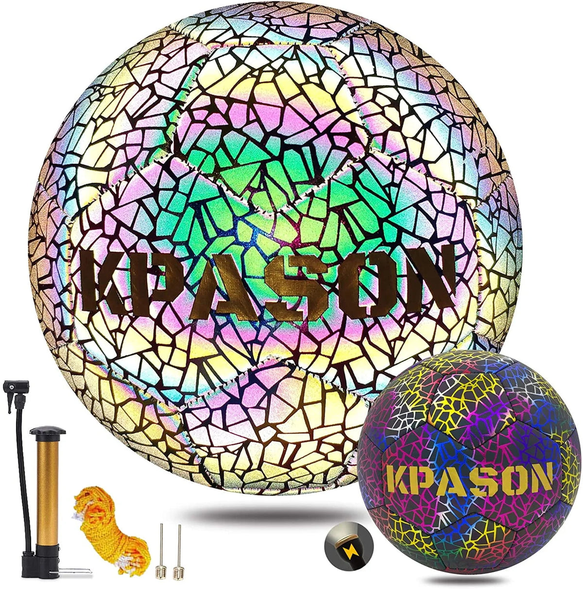Holographic Reflective Soccer Ball Size 4 & Size 5 I80457